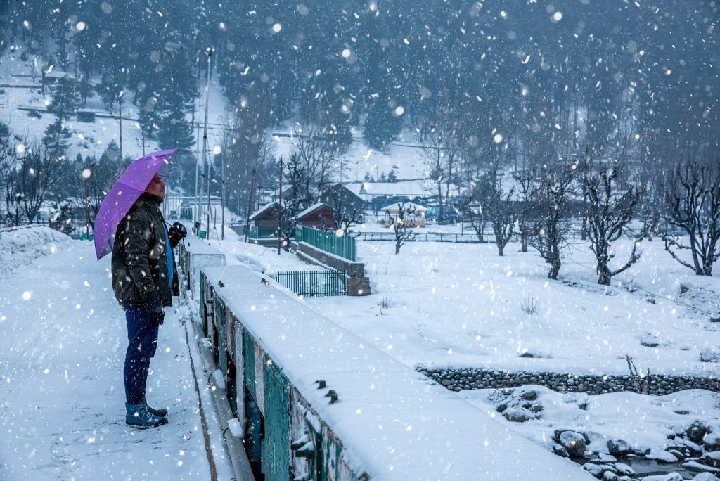 Snowfall in Gulmarg