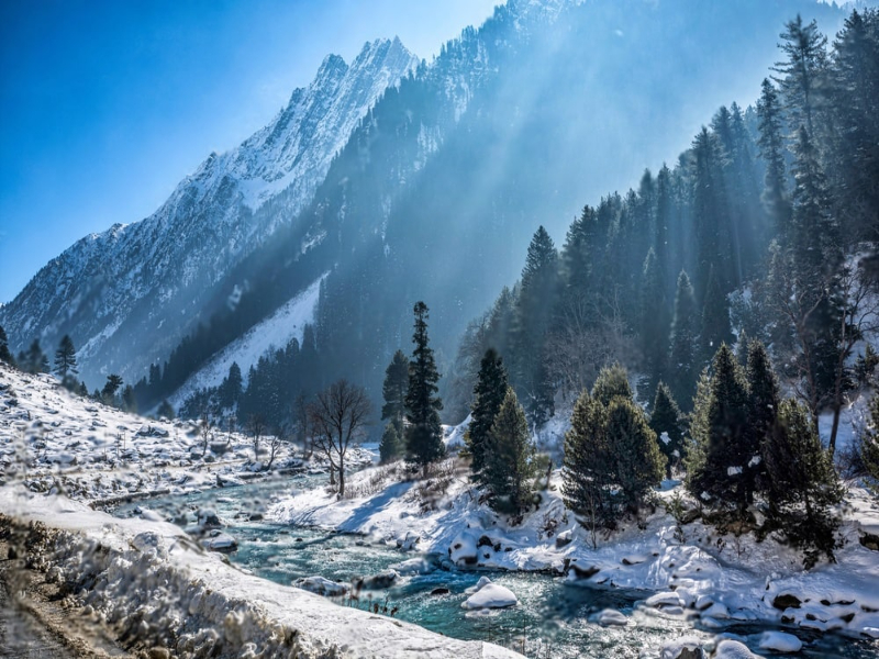 The snow-capped mountains of Sonmarg 