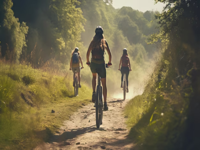 A group of cyclists