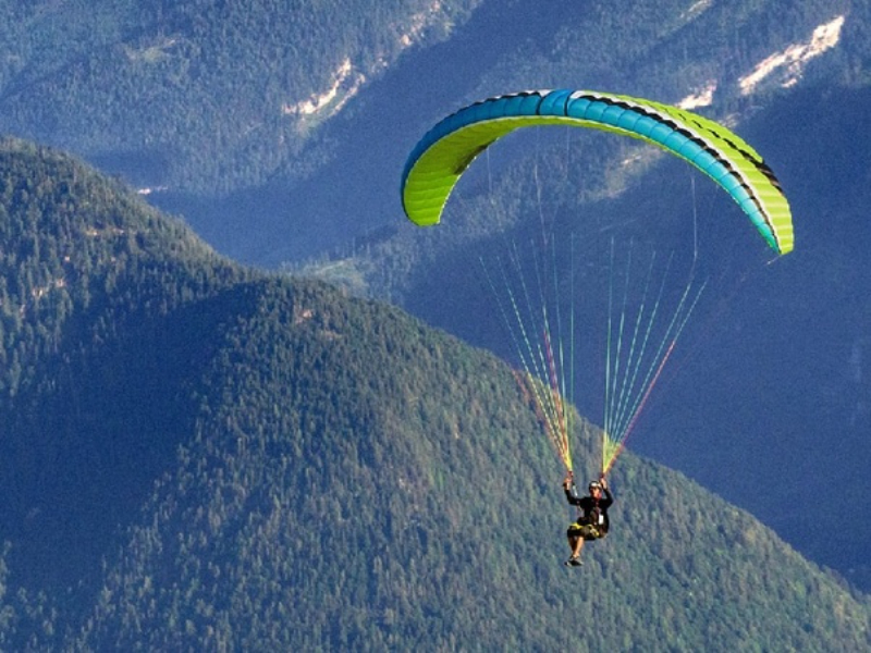 A paragliding rider 