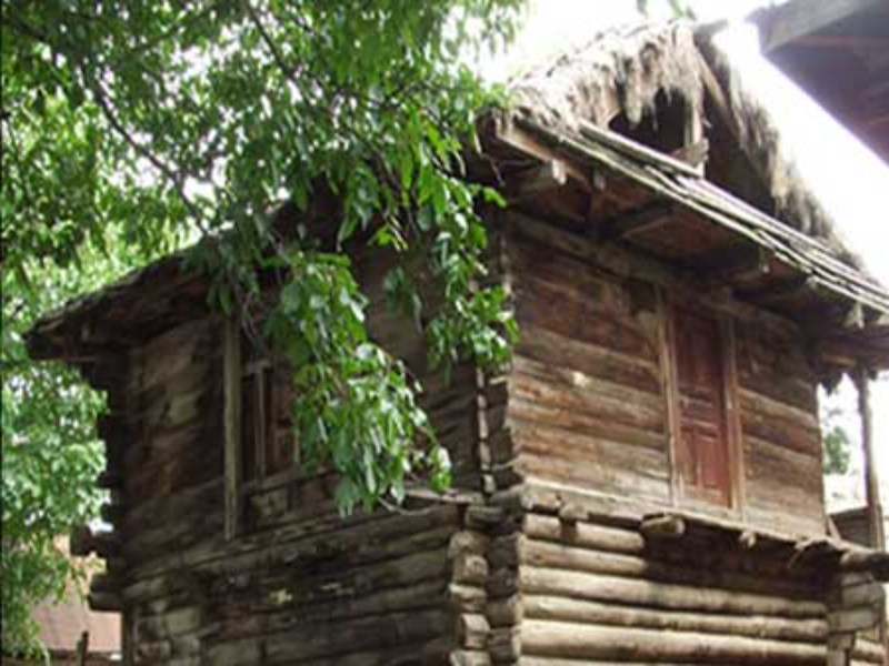 Local wooden houses