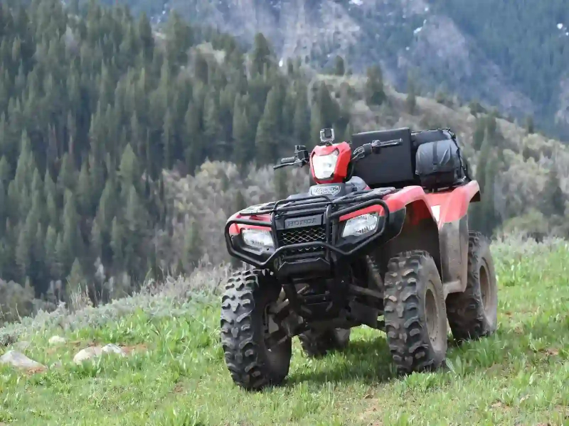 ATVs are parked