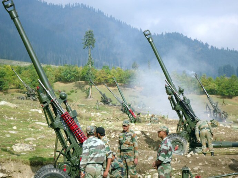 Indian Army is testing equipment at Tosa Maidan.