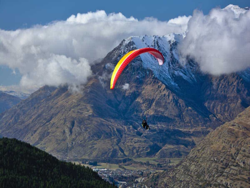 Paraglider in the Kashmir Valley