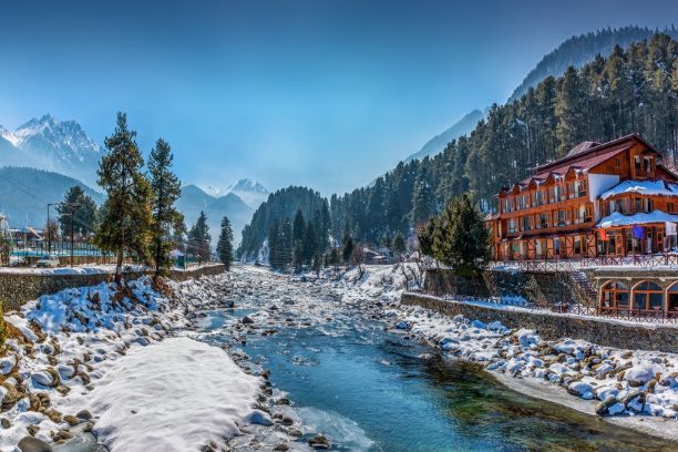 snow-capped mountains