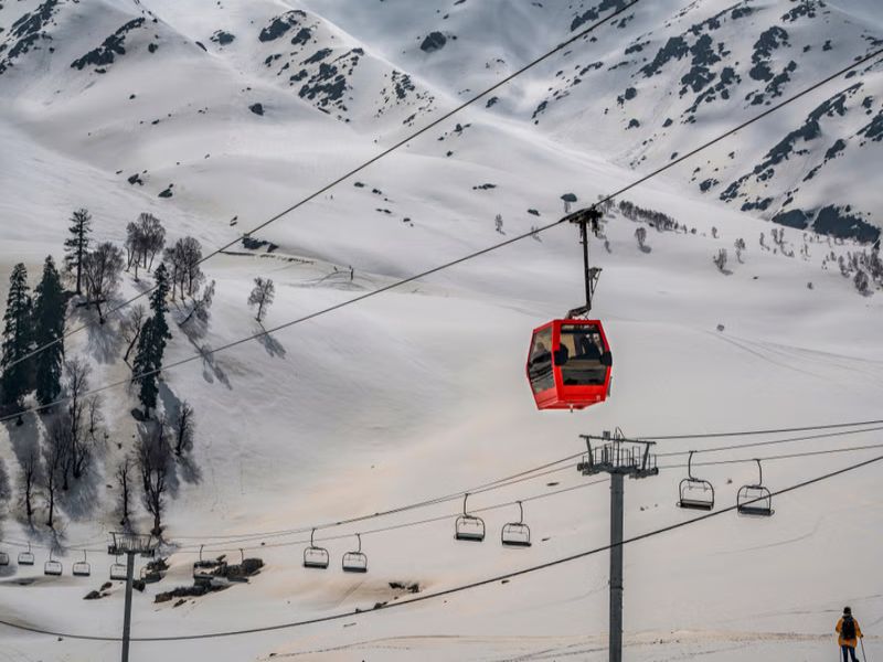 Skiing in Gulmarg Kashmir